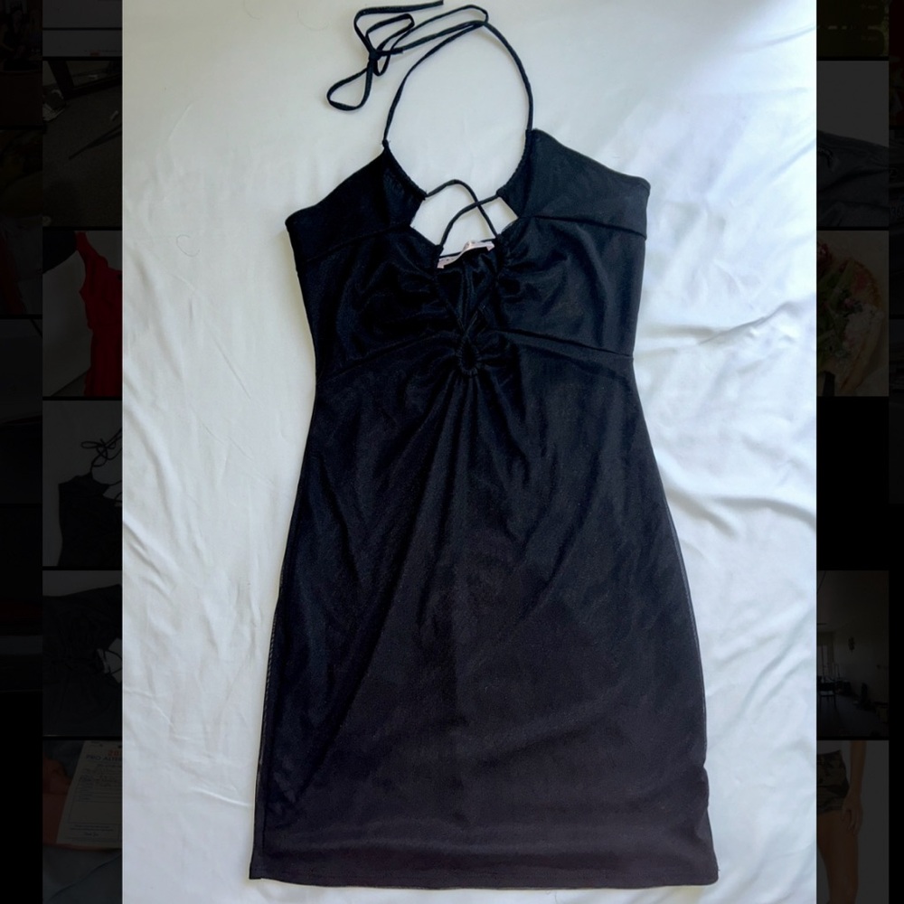 halter tie dress